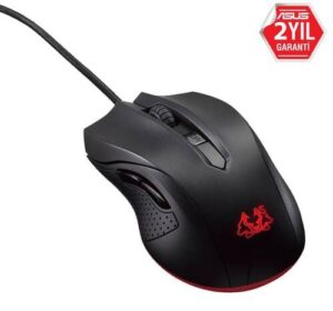 ASUS CERBERUS MOUSE DÖRT KADEMELİ DPI TUŞU VE KULLANIŞLI LED GÖSTERGESİ İLE HER İKİ ELE UYGUN OPTİK OYUNCU MOUSE