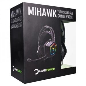 GAMEPOWER MIHAWK SIYAH 7.1 RGB GAMING KULAKLIK