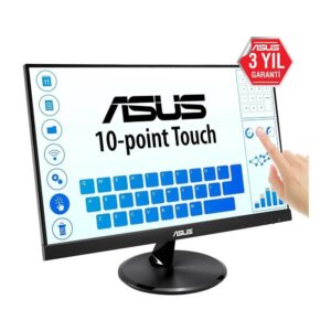 Asus 21.5" VT229H IPS MM Dokunmatik Monitör 5ms  1920*1080,VGA,HDMI,Vesa,10 Nokta Dokunmatik,Hoparl