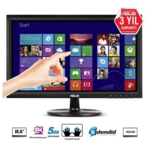 Asus 15.6" VT168H LED Dokunmatik Monitör Syh 10ms  HDMI,VGA,1366x768,Vesa,10 nokta Dokunmatik
