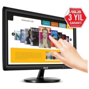 Asus 15.6" VT168H LED Dokunmatik Monitör Syh 10ms  HDMI,VGA,1366x768,Vesa,10 nokta Dokunmatik